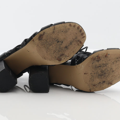 George Womens Black Synthetic Gladiator Heel UK 5 38