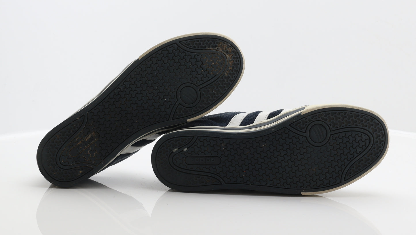 adidas Mens Blue Striped Polyester Trainer UK 8.5