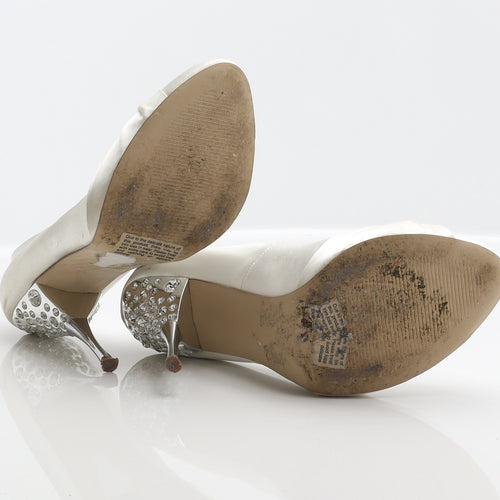 Preworn Womens White Polyester Court Heel UK 6