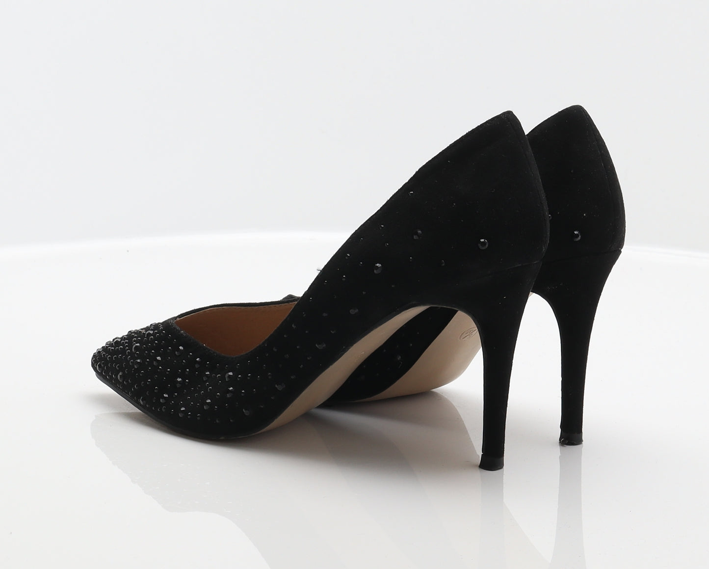 Fiore Womens Black Polyester Court Heel UK 5 38