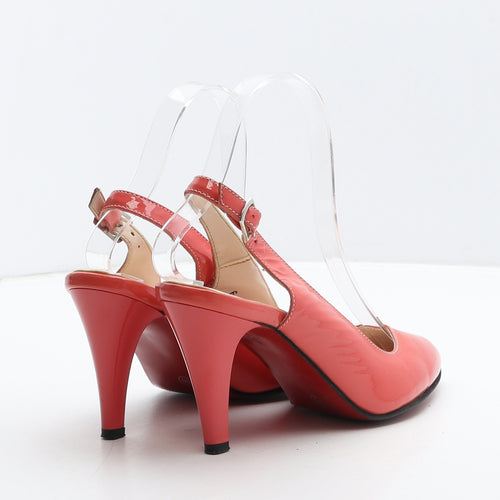 Preworn Womens Red Vinyl Slingback Heel UK 3 36