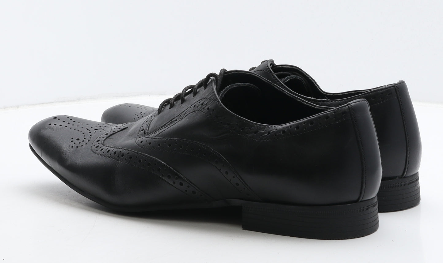 NEXT Mens Black Leather Brogue Dress UK 10 44