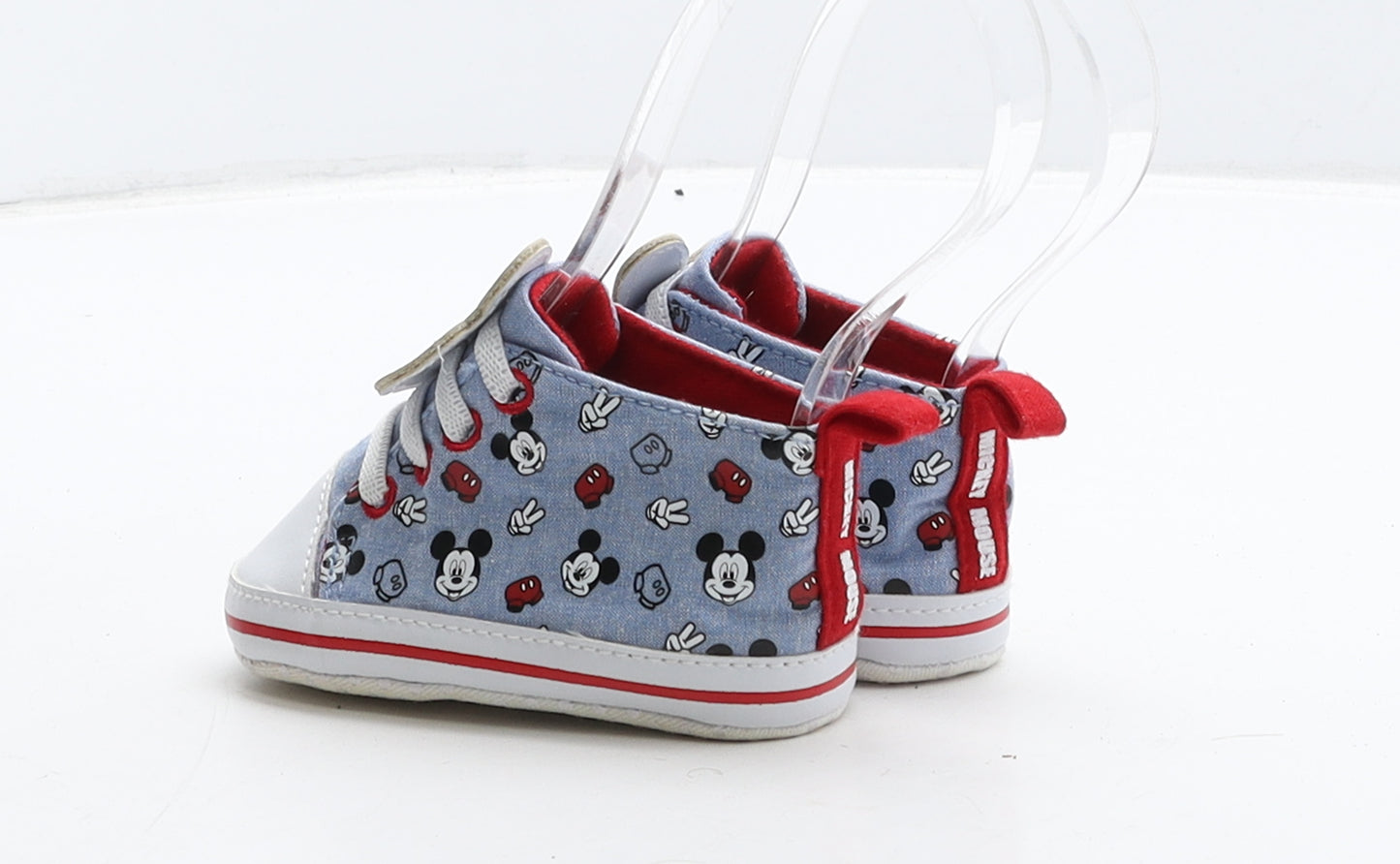Disney Unisex Baby & Toddler Beige Geometric Fabric Sneaker Trainer UK 6-12 Months - Mickey Mouse thumbs up