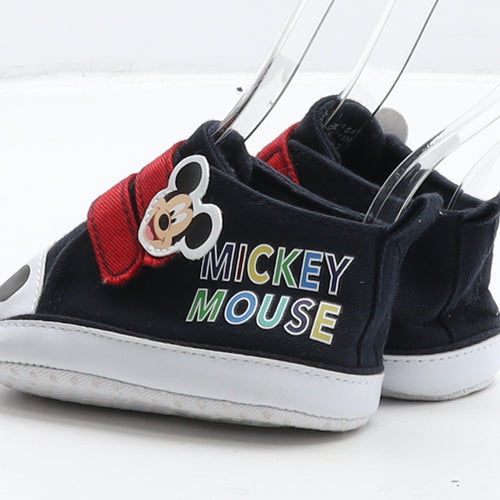 Disney Unisex Baby & Toddler Blue Geometric Fabric Sneaker Trainer UK 6-12 Months - Mickey Mouse and Donald Duck
