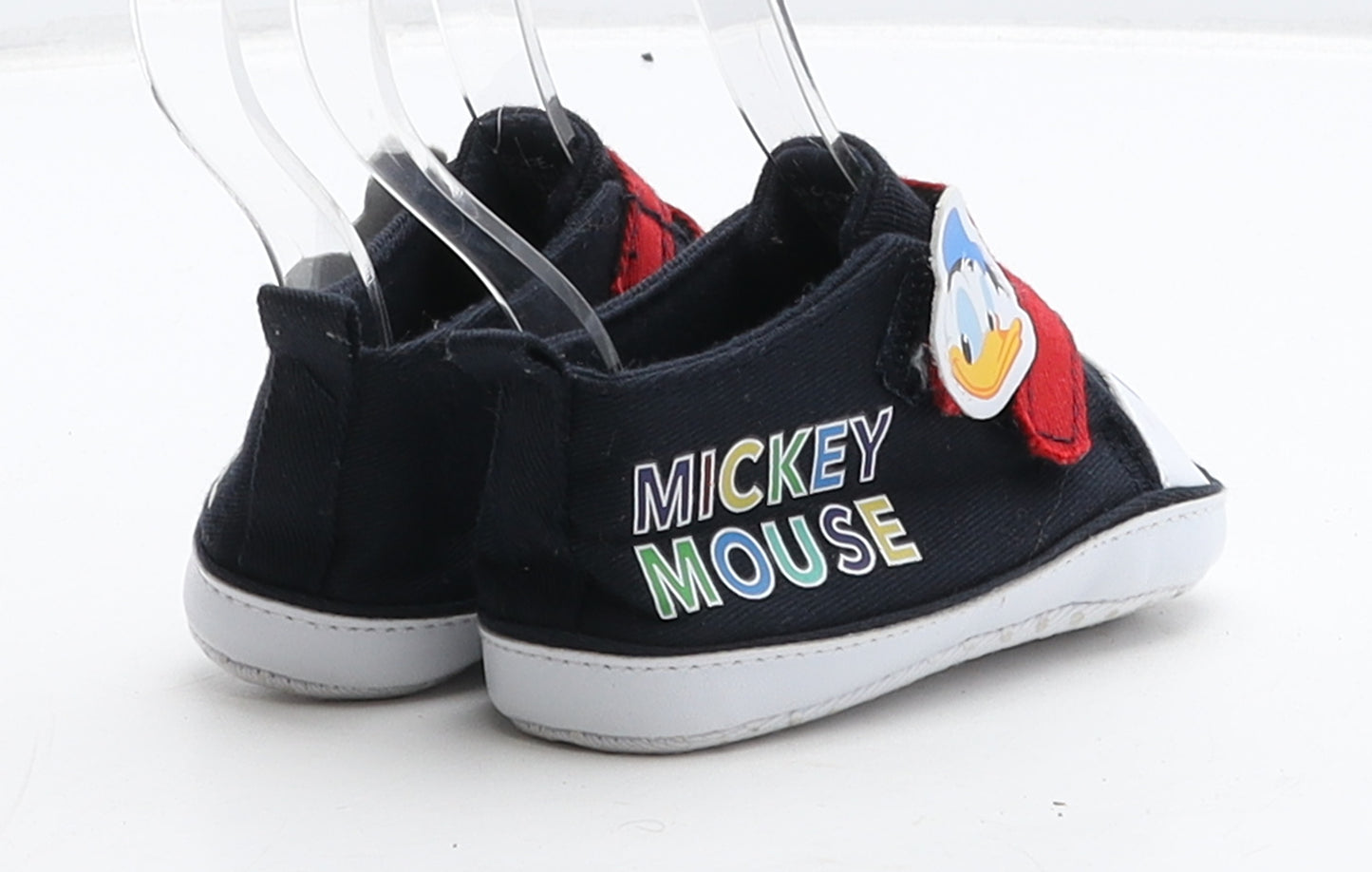 Disney Unisex Baby & Toddler Blue Geometric Fabric Sneaker Trainer UK 6-12 Months - Mickey Mouse and Donald Duck