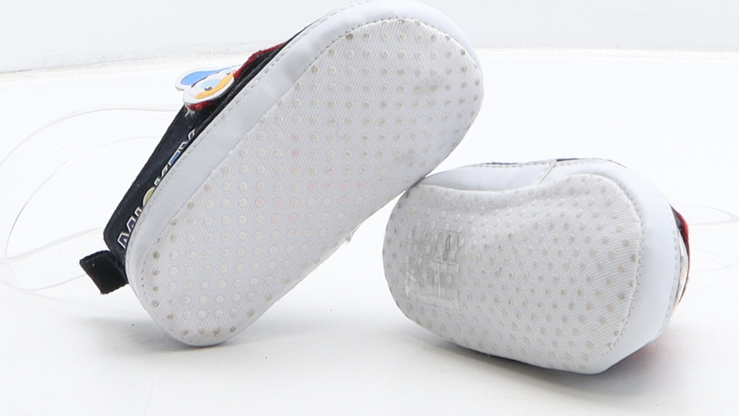 Disney Unisex Baby & Toddler Blue Geometric Fabric Sneaker Trainer UK 6-12 Months - Mickey Mouse and Donald Duck
