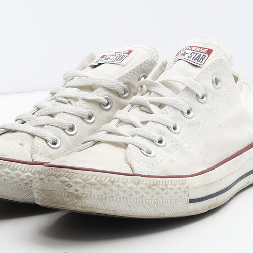 Converse Mens White Fabric Trainer UK 8
