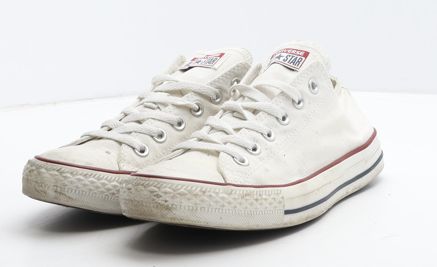 Converse Mens White Fabric Trainer UK 8
