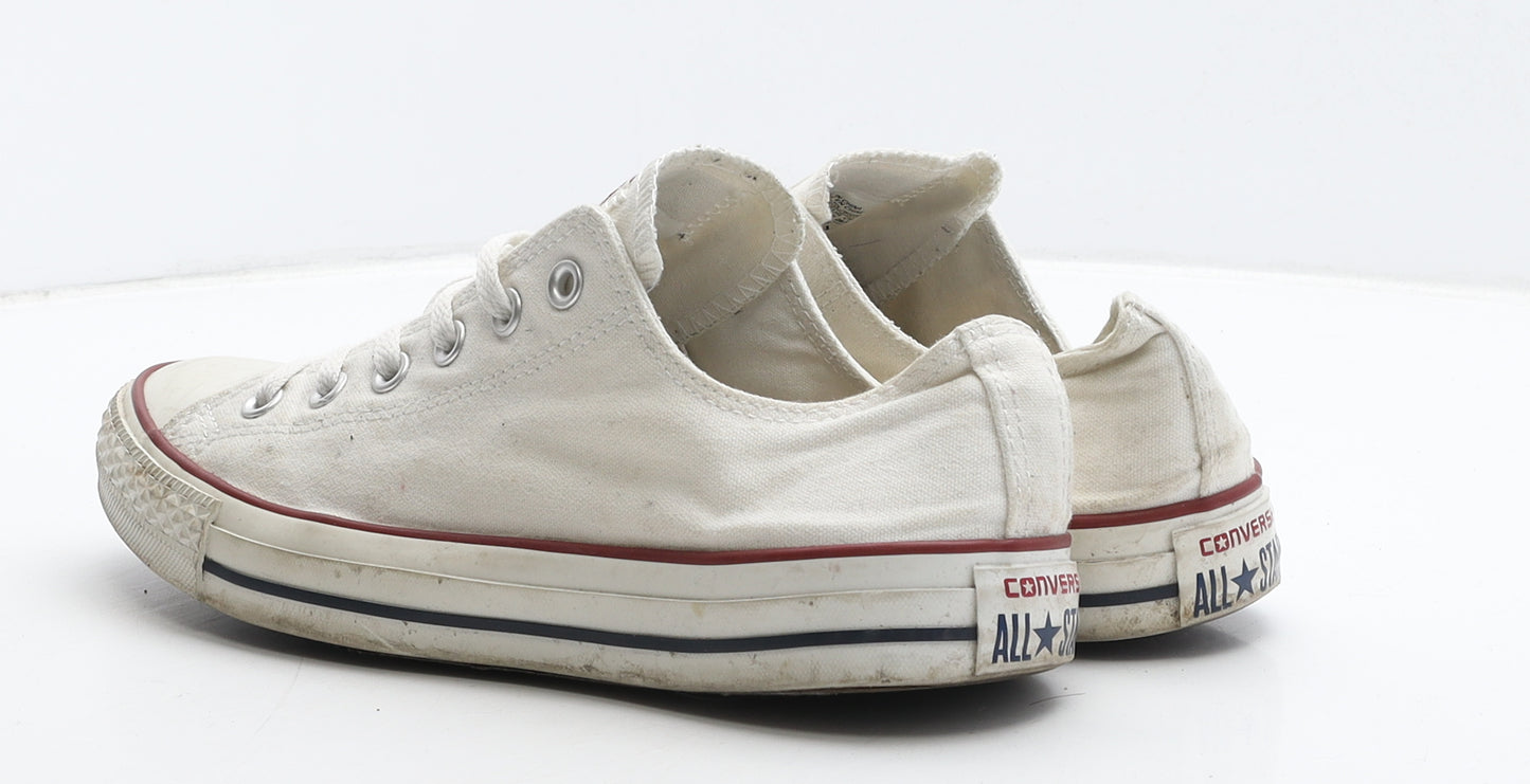 Converse Mens White Fabric Trainer UK 8