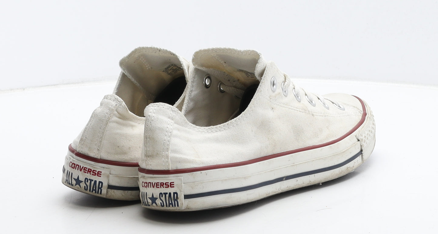 Converse Mens White Fabric Trainer UK 8