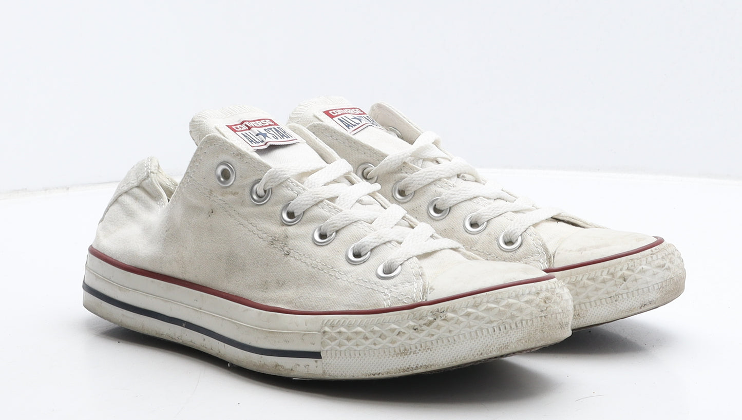 Converse Mens White Fabric Trainer UK 8