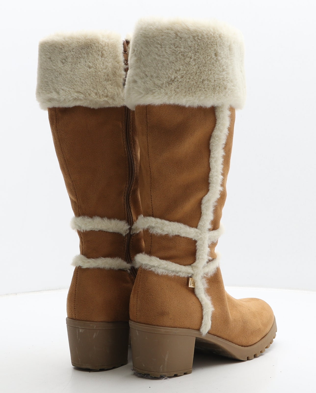 River Island Womens Brown Suede Slip On Boot UK 2 34.5
