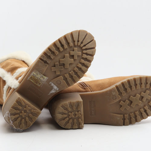 River Island Womens Brown Suede Slip On Boot UK 2 34.5