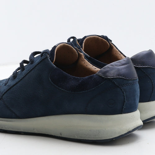 Clarks Mens Blue Leather Trainer Casual UK 7.5 41.5