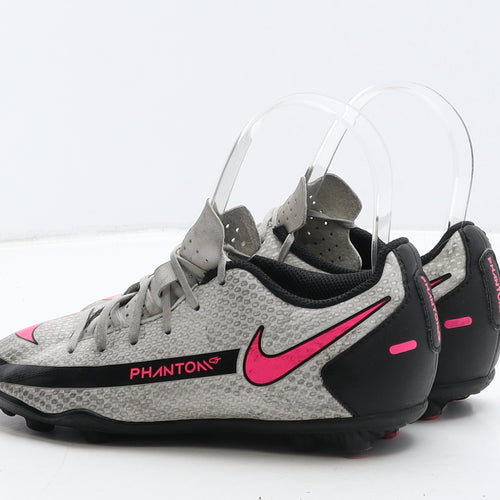 Nike Boys Grey Striped Leather Trainer UK 1 33 - Football boots Phantom