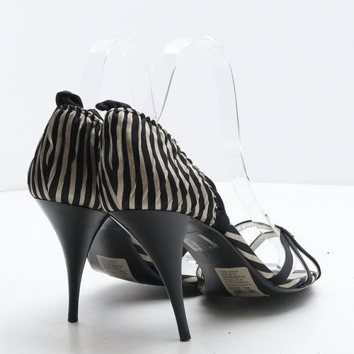 Dune Womens Black Striped Synthetic D'Orsay Heel UK 5 38