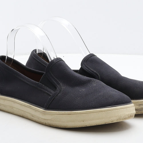 F&F Womens Blue Leather Loafer Flat UK 7 41