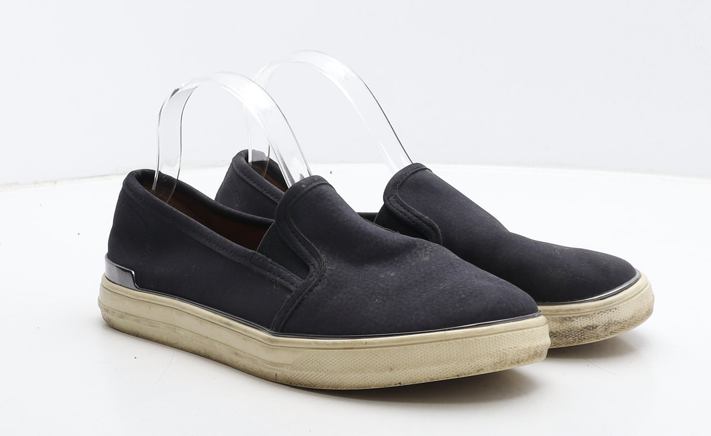 F&F Womens Blue Leather Loafer Flat UK 7 41