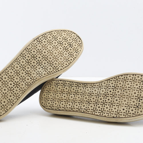 F&F Womens Blue Leather Loafer Flat UK 7 41