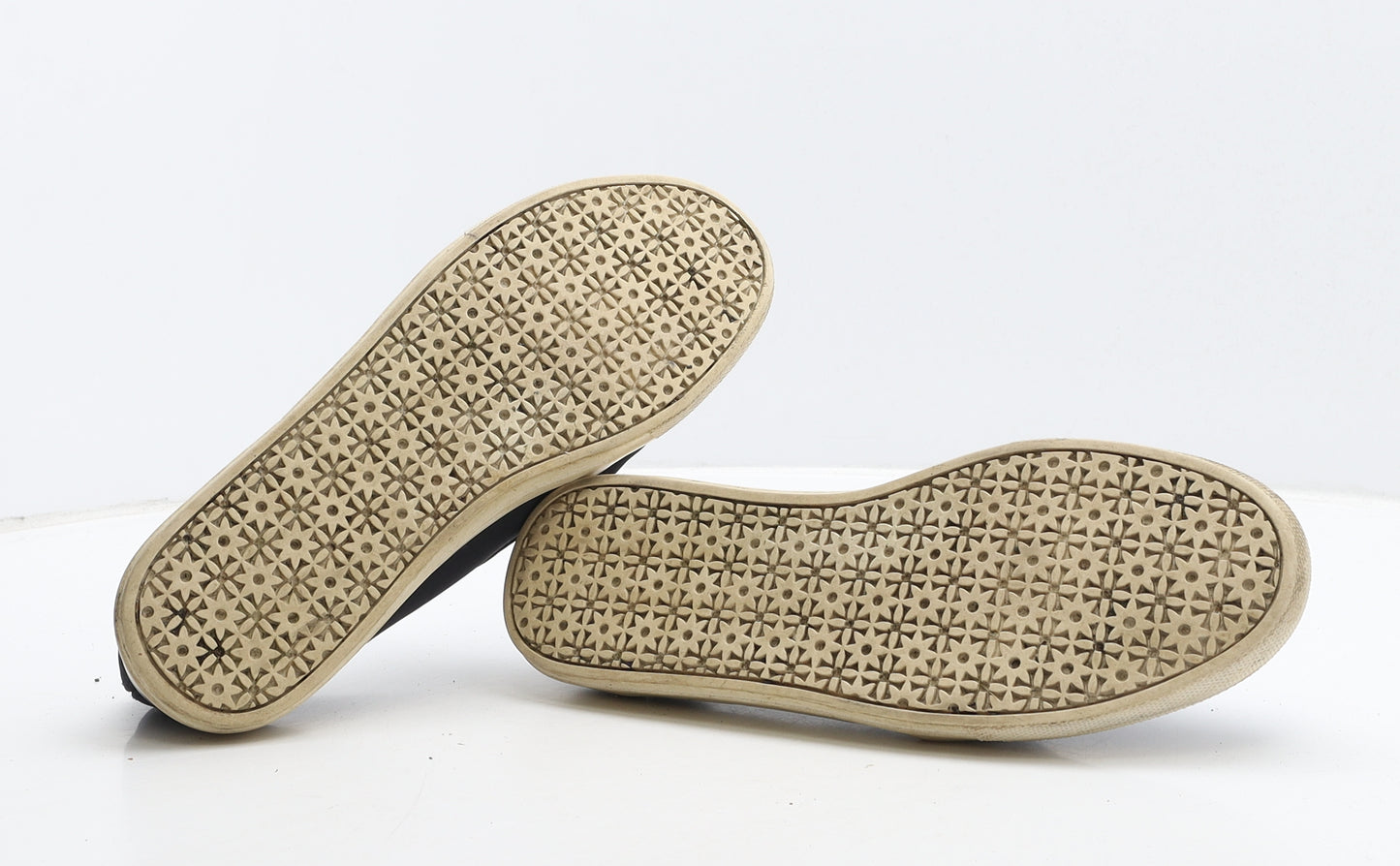 F&F Womens Blue Leather Loafer Flat UK 7 41