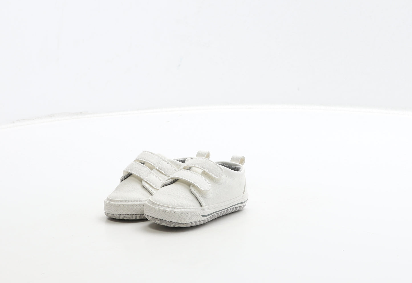 NEXT Boys White Polyester Sneaker Trainer UK 0-6 Months 16 - Animal Detail