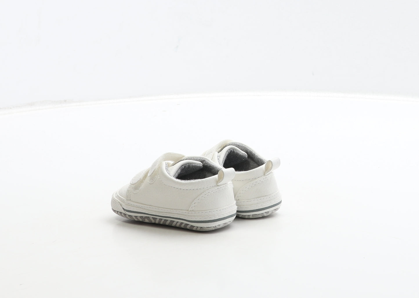 NEXT Boys White Polyester Sneaker Trainer UK 0-6 Months 16 - Animal Detail
