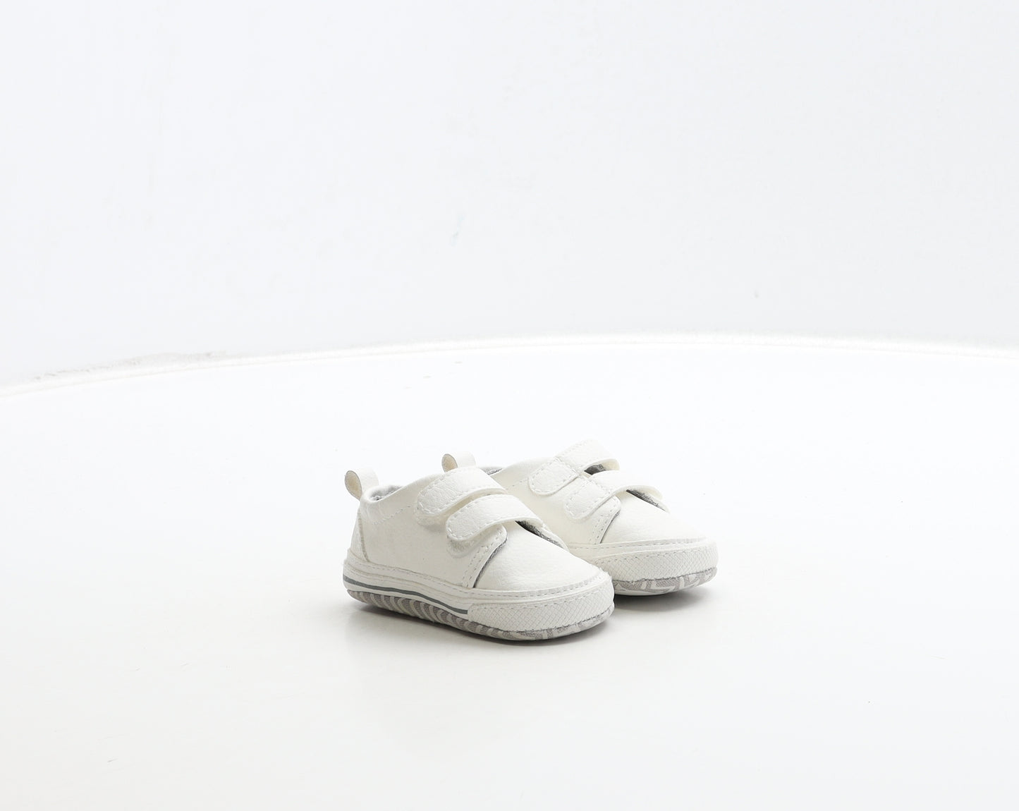NEXT Boys White Polyester Sneaker Trainer UK 0-6 Months 16 - Animal Detail