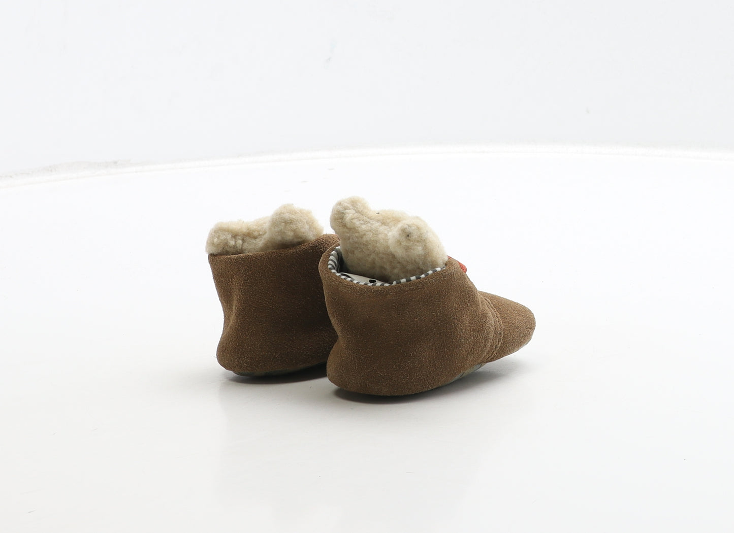 Lily&Dan Boys Brown Suede Bootie Boot UK 0-6 Months - Teddy Bear Detail