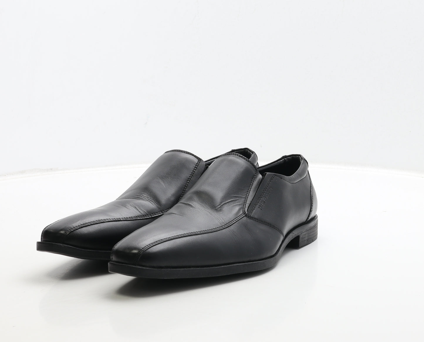 Hush Puppies Mens Black Leather Loafer Casual UK 8 42