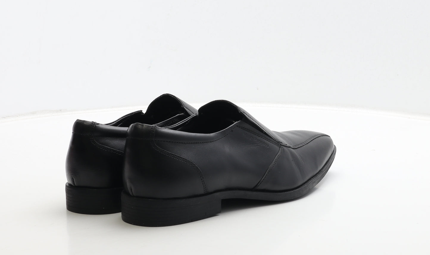 Hush Puppies Mens Black Leather Loafer Casual UK 8 42
