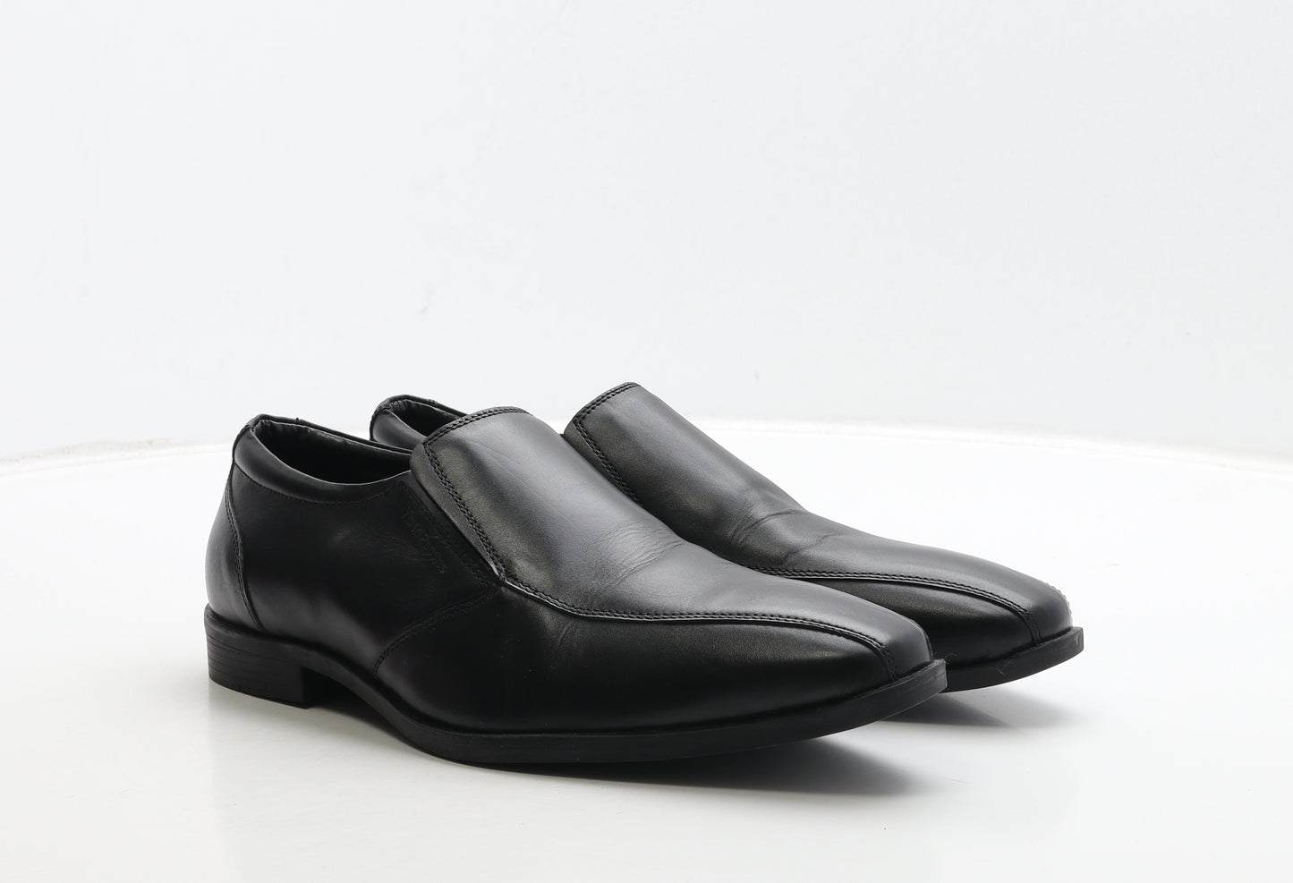 Hush Puppies Mens Black Leather Loafer Casual UK 8 42