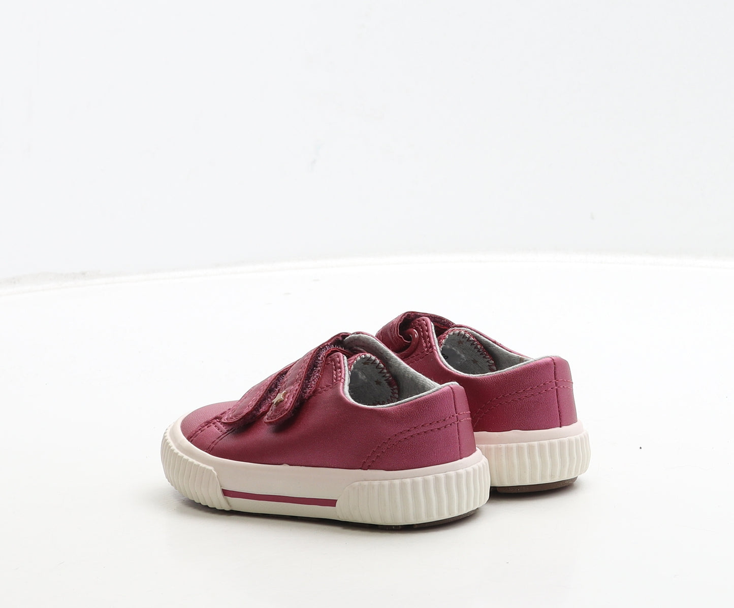 NEXT Girls Pink Leather Trainer UK 5 - Wide Fit Unicorn Detail