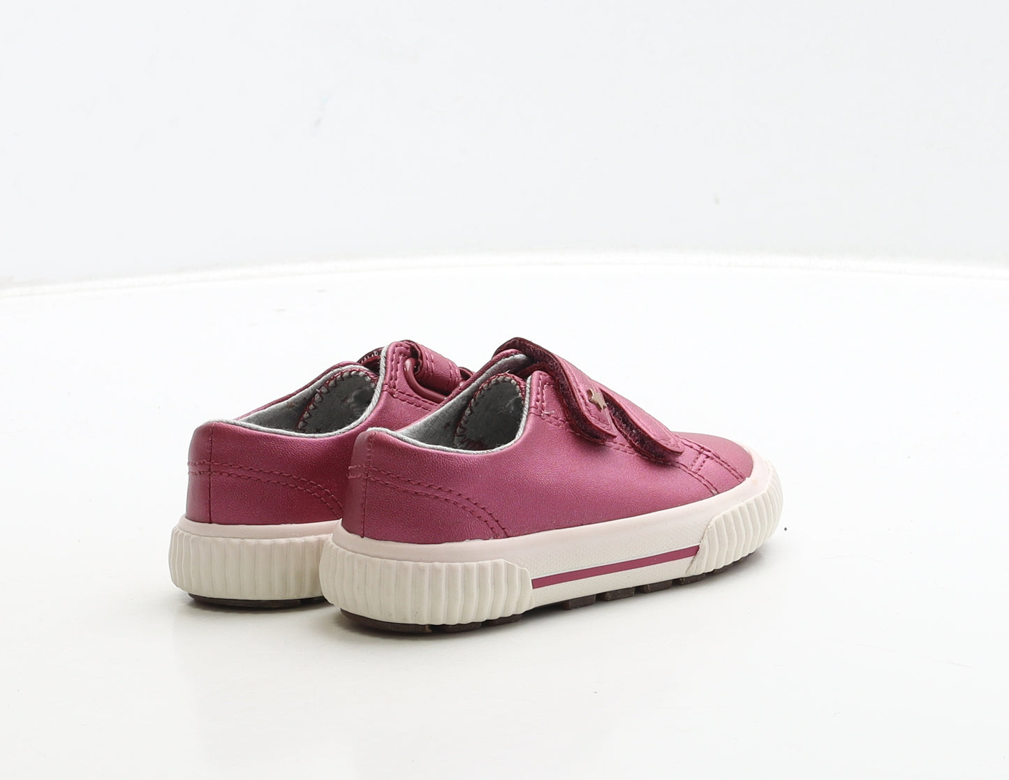 NEXT Girls Pink Leather Trainer UK 5 - Wide Fit Unicorn Detail
