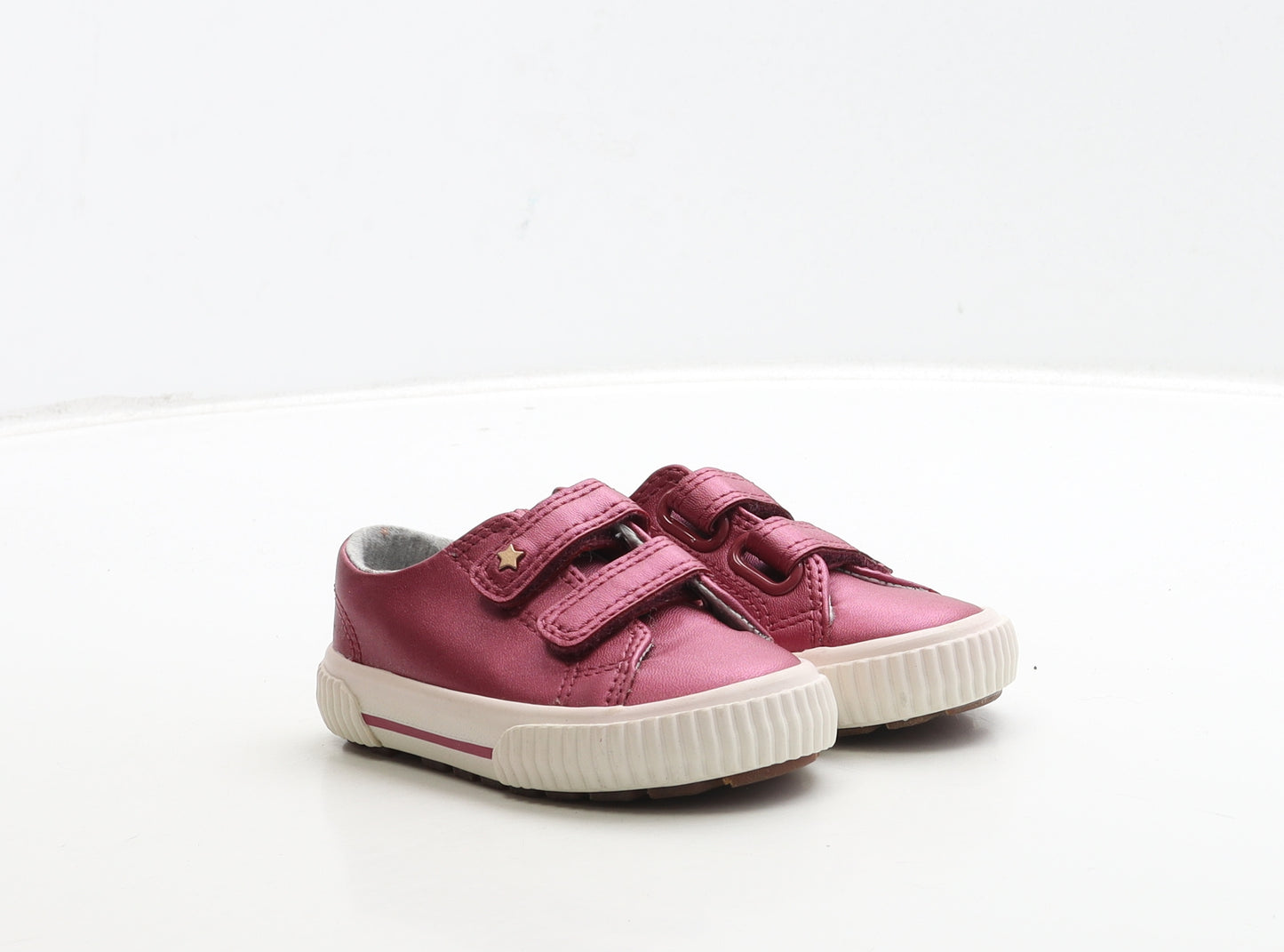 NEXT Girls Pink Leather Trainer UK 5 - Wide Fit Unicorn Detail