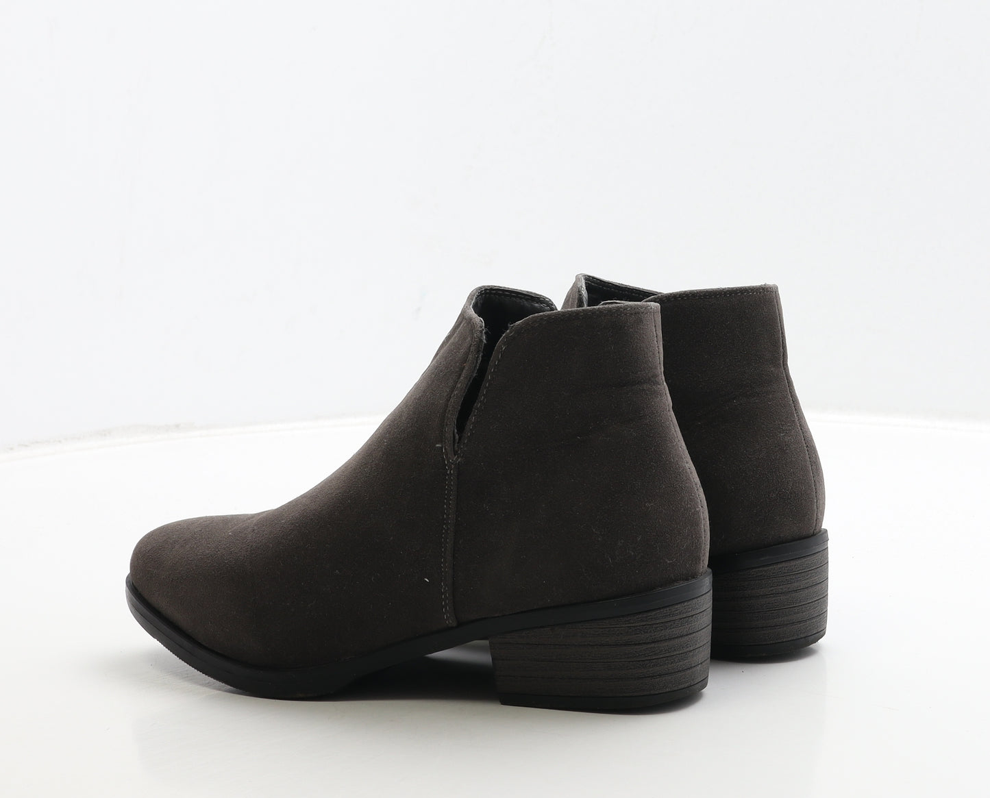 Peacocks Womens Grey Leather Bootie Boot UK 4 37