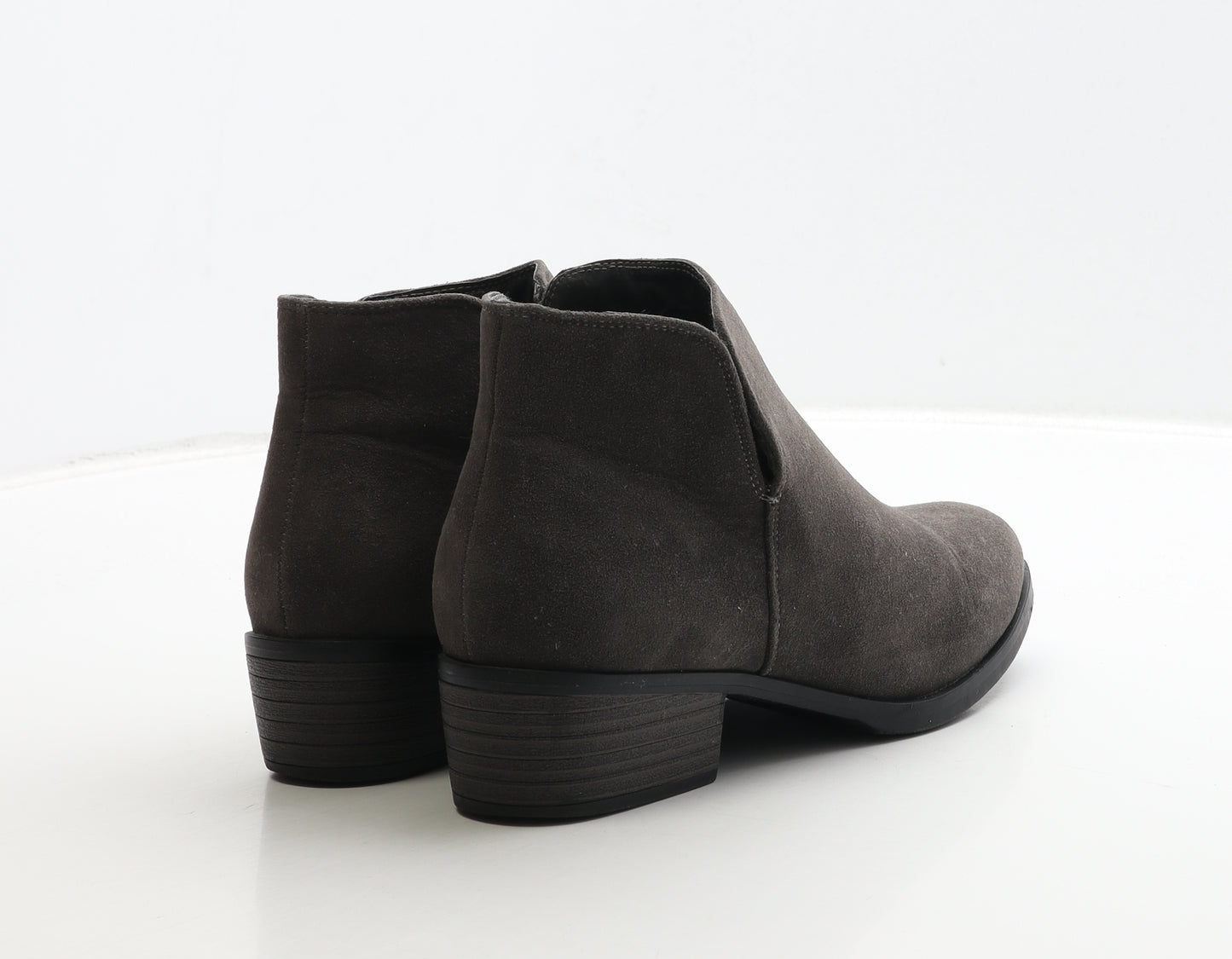 Peacocks Womens Grey Leather Bootie Boot UK 4 37