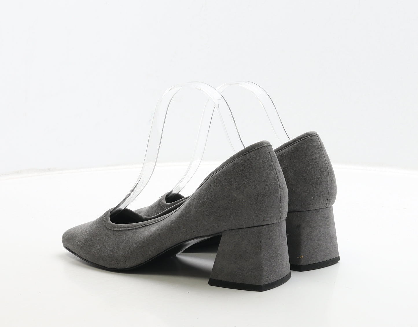 NEXT Womens Grey Suede Court Heel UK 5 38 - Wide Fit