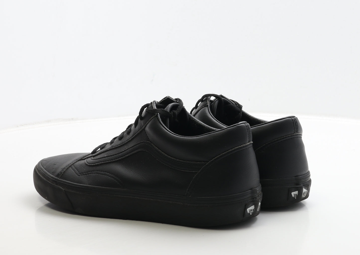 VANS Mens Black Leather Trainer UK 11 45