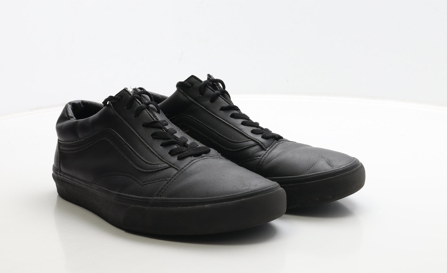 VANS Mens Black Leather Trainer UK 11 45