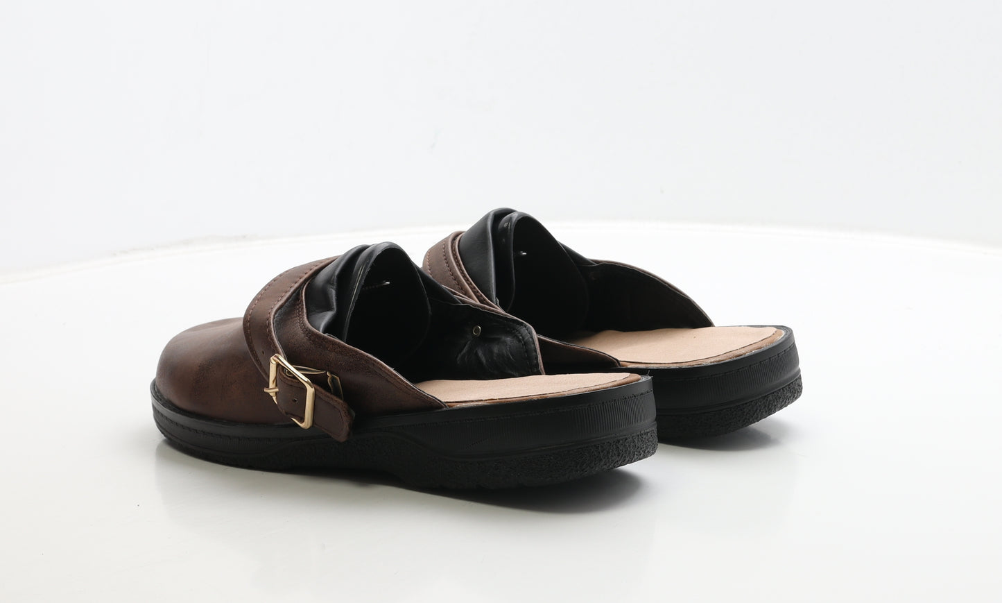Preworn Womens Brown Leather Slip On Sandal UK 8 42
