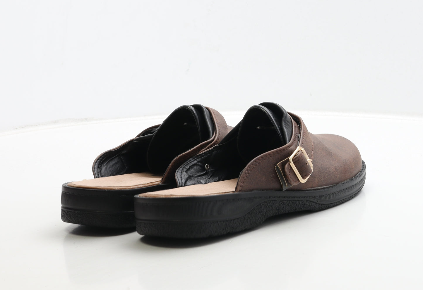 Preworn Womens Brown Leather Slip On Sandal UK 8 42