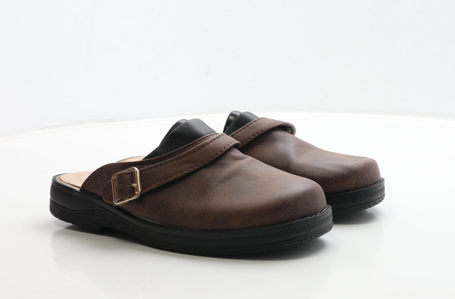 Preworn Womens Brown Leather Slip On Sandal UK 8 42