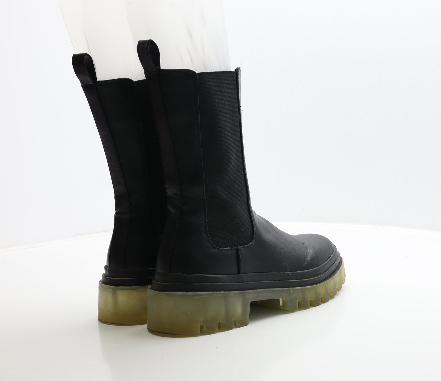 Primark Womens Black Leather Chelsea Boot UK 6 39