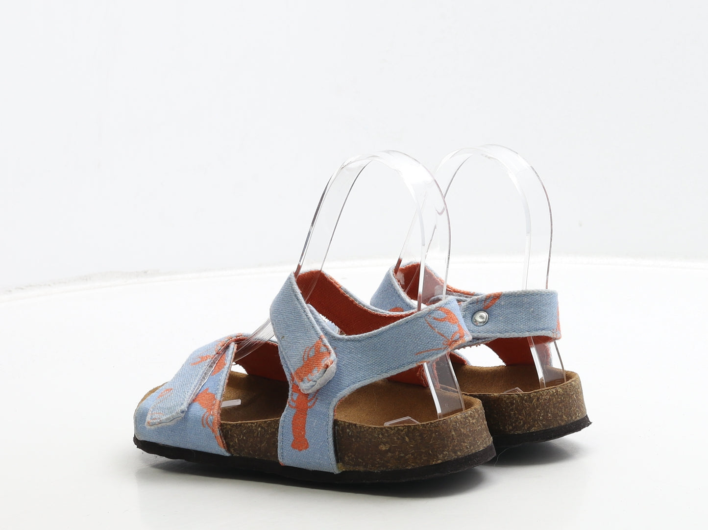 Joules Girls Blue Fabric Fisherman Sandal UK 12 30 - Lobster Print