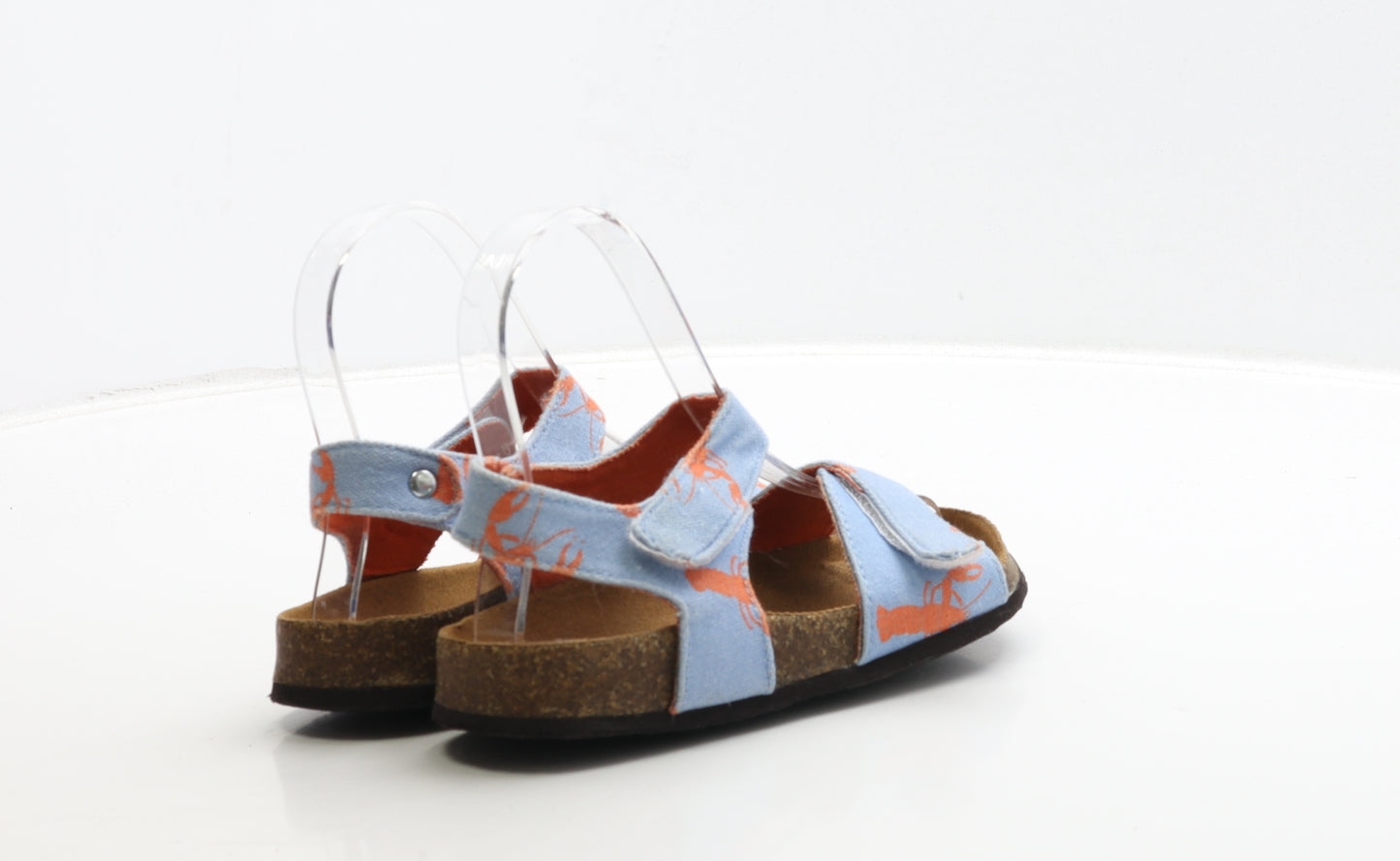 Joules Girls Blue Fabric Fisherman Sandal UK 12 30 - Lobster Print