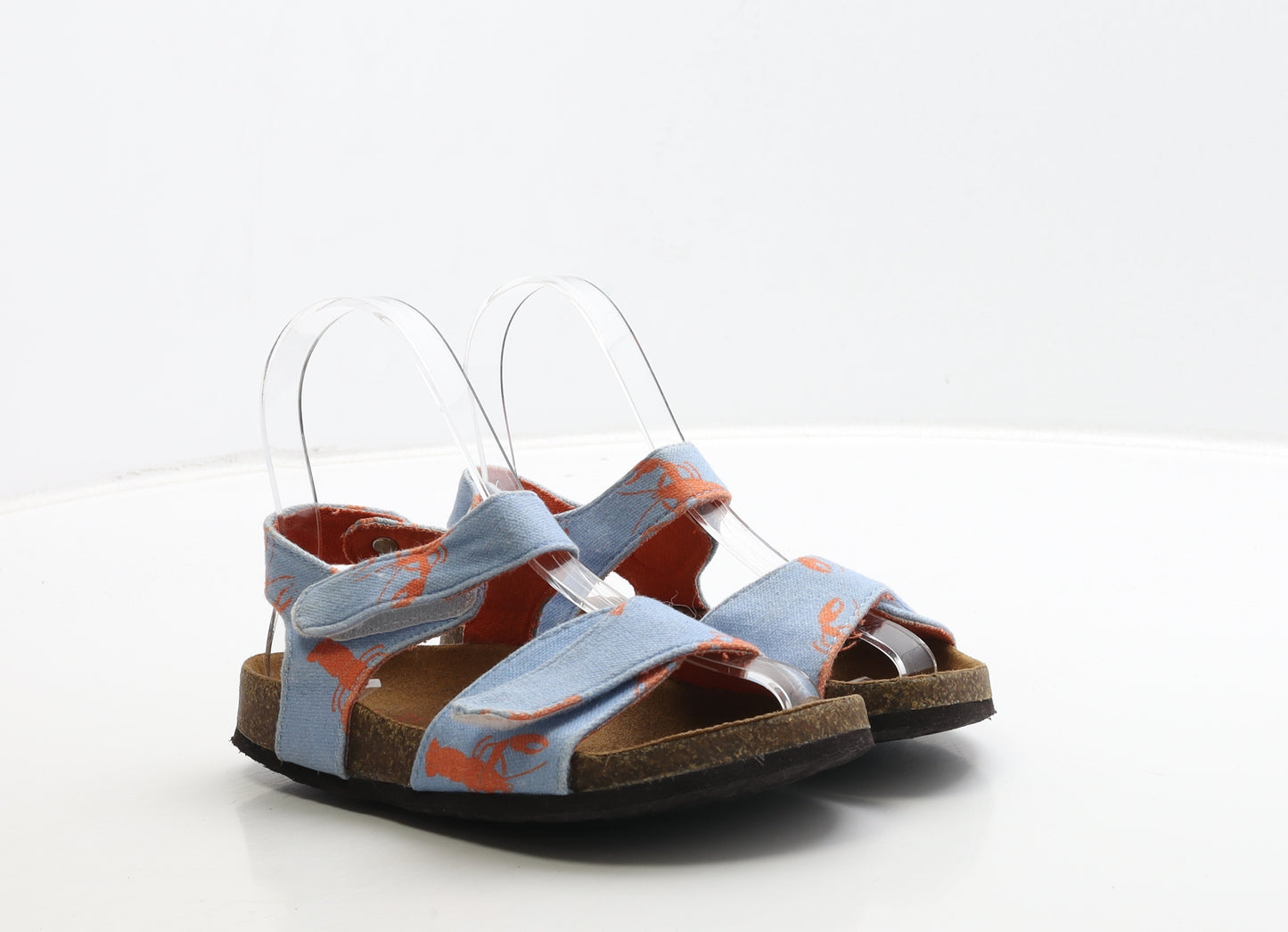 Joules Girls Blue Fabric Fisherman Sandal UK 12 30 - Lobster Print