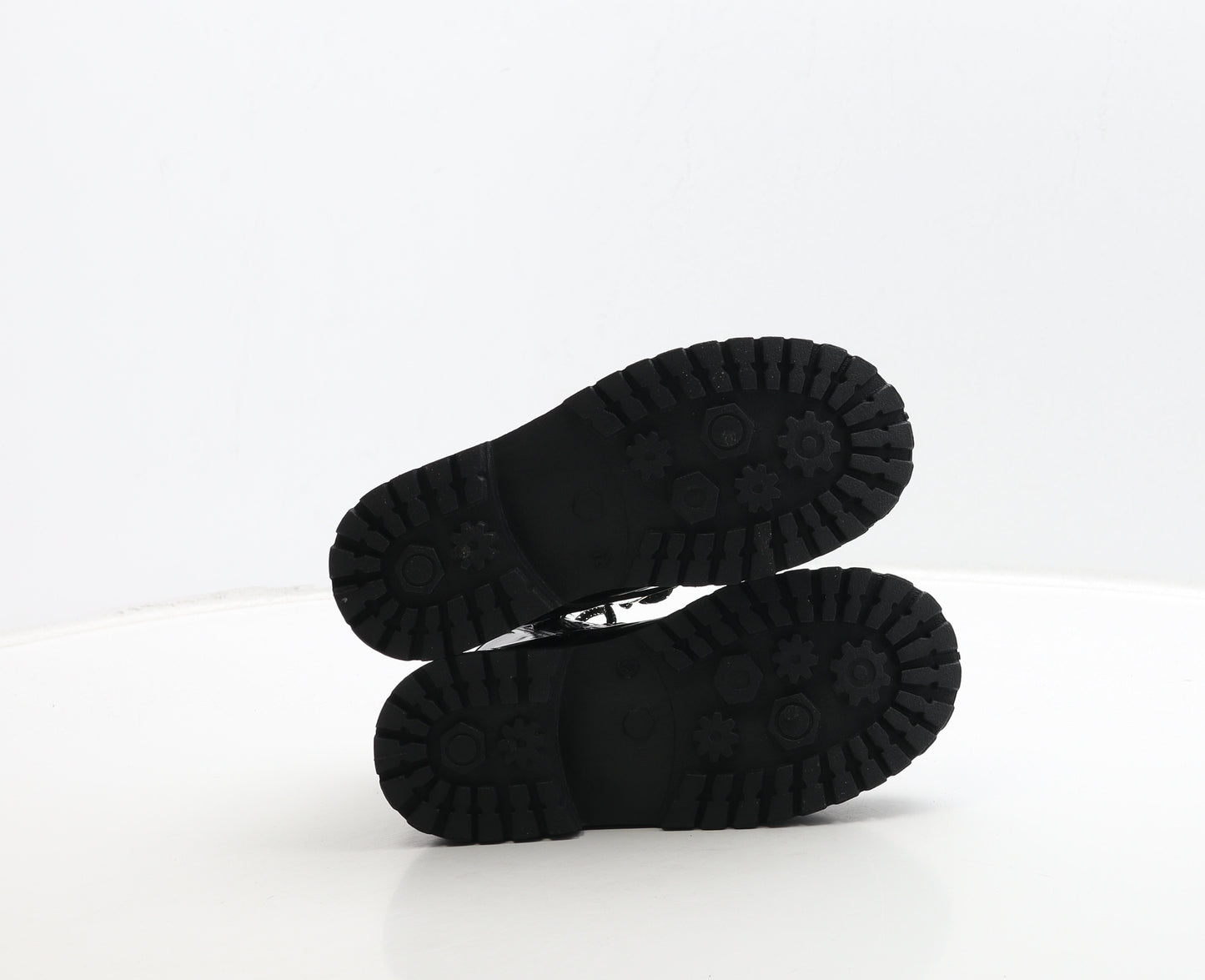 Pep&Co Girls Black PVC Biker Boot UK 12 30