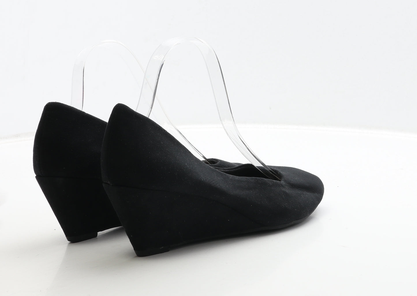 George Womens Black Suede Court Heel UK 6.5 40