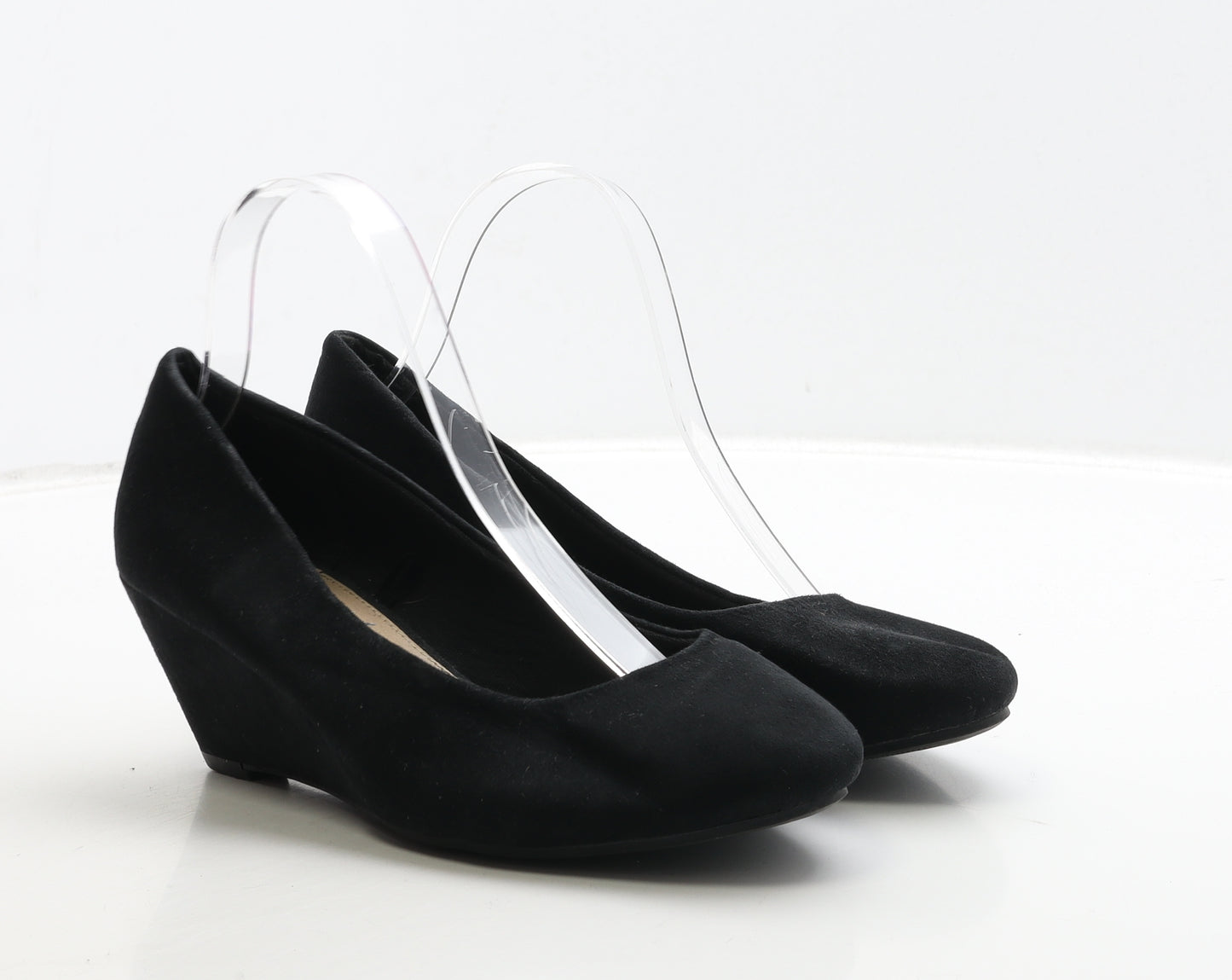 George Womens Black Suede Court Heel UK 6.5 40