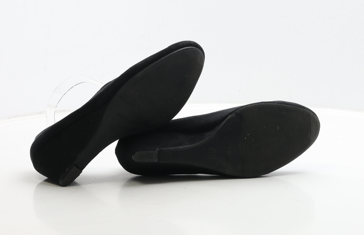 George Womens Black Suede Court Heel UK 6.5 40
